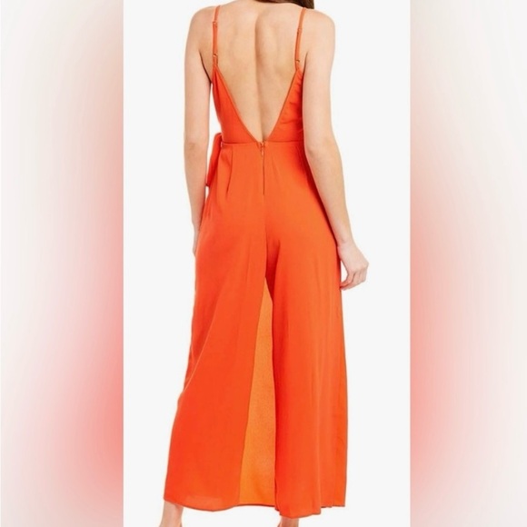 Show Me Your MuMu Orange Jumpsuit with Wide-Leg and V-Neckline - Picture 3 of 3